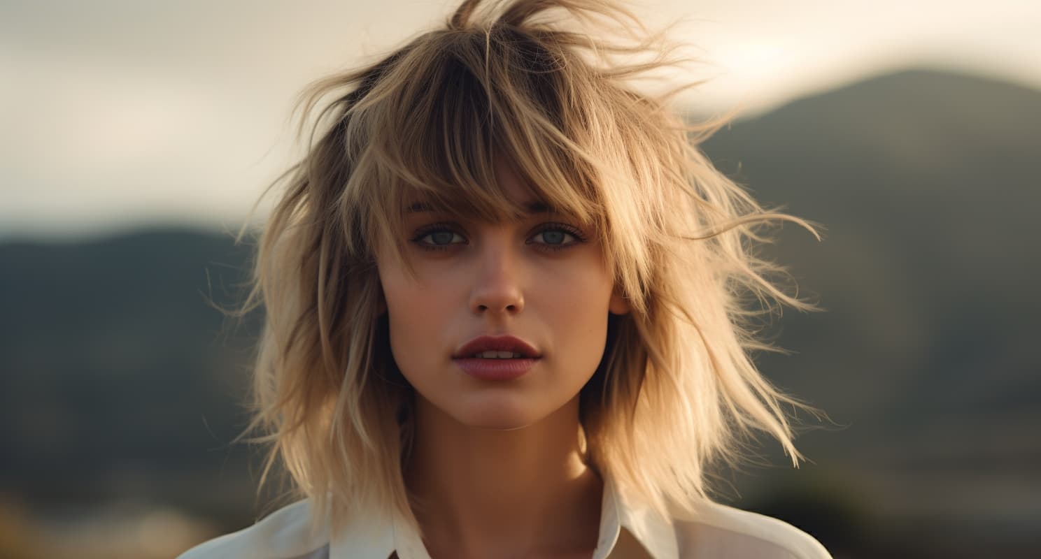 Blonde Wolf Cut With Bangs Main Banner