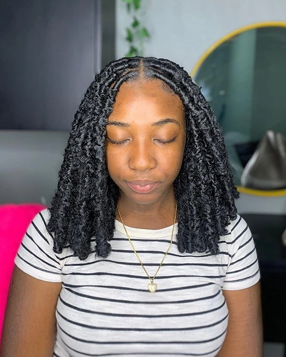 10 Butterfly Locs Hairstyle Ideas 4 Bob Length Butterfly Locs