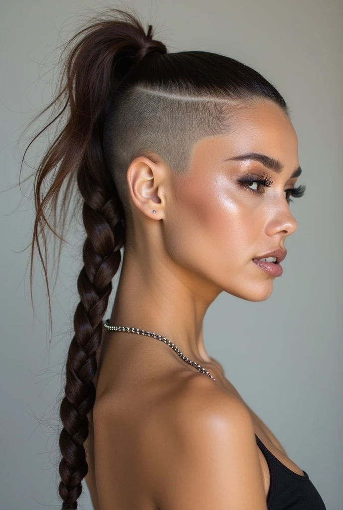 18 Shaved Sides with Ponytail for Black Women 12 Braided High Ponytail with Shaved Sides