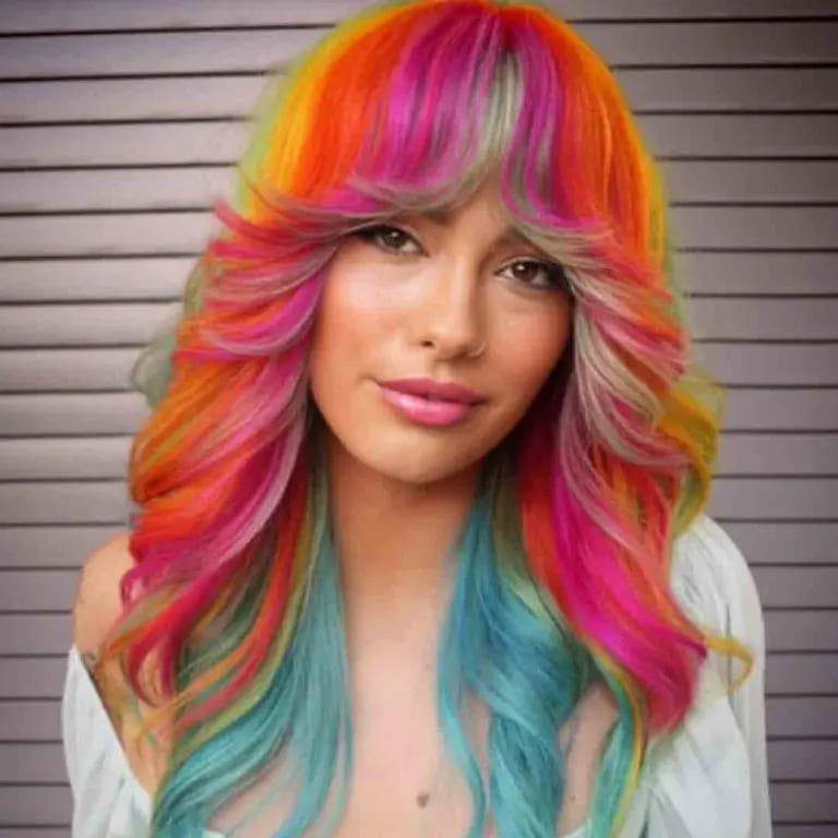 15 Best Shag Cut Ideas for Women 15 Butterfly Rainbow Shag Cut for Long Hair