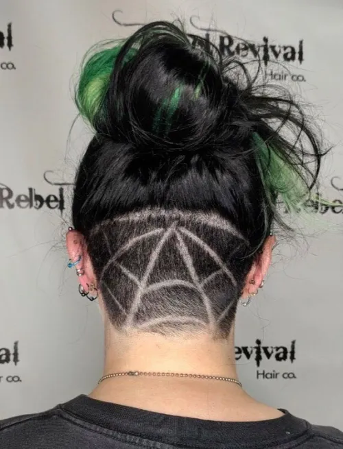 10 Stylish Halloween Hairstyles for Women 8 Carved Out Undercut