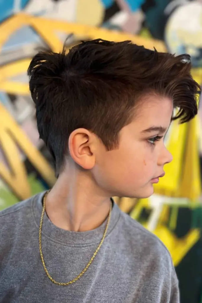 12 Charming Haircuts for Boys 12 Classic Layered Cut With Faded Sides