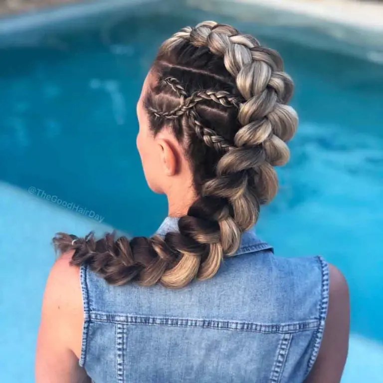 10 Gorgeous Dutch Braid Hairstyles 3 Criss Cross Cornrows Into a Dutch Braid