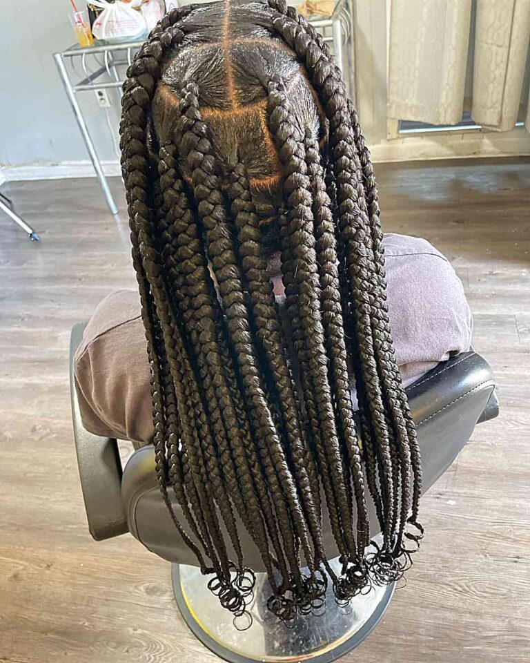 10 Poetic Justice Braid Hairstyles 6 Curly Ends Poetic Justice Braids 768x960 1