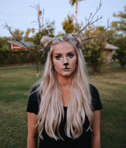 10 Stylish Halloween Hairstyles for Women 7 Cute Bambi Antlers Hairstyle