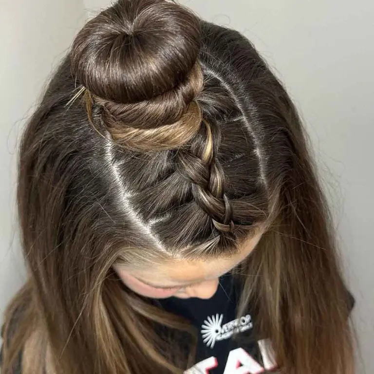 10 Gorgeous Dutch Braid Hairstyles 9 Dutch Braid Into Top Knot Small Bun