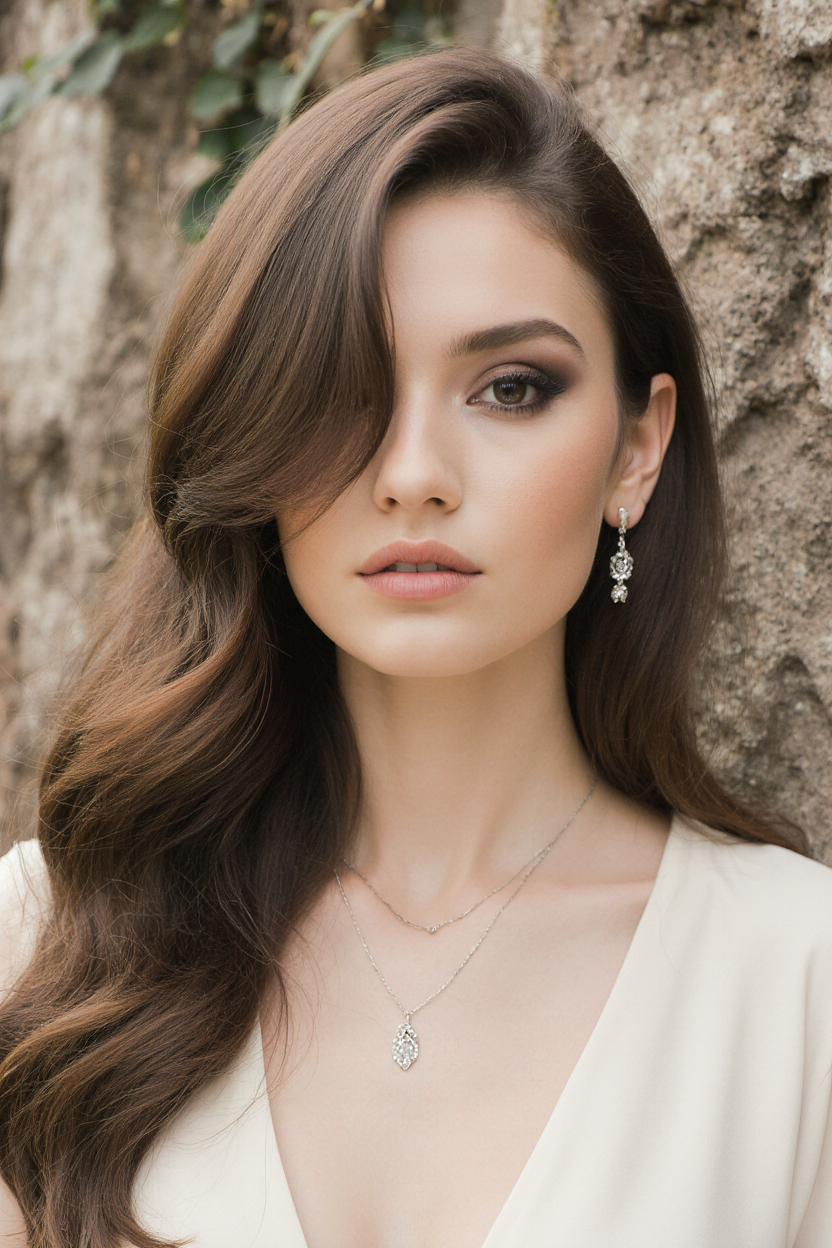 17 Bangs Covering One Eye Hairstyle Ideas 15 Elegant Curled Side Part