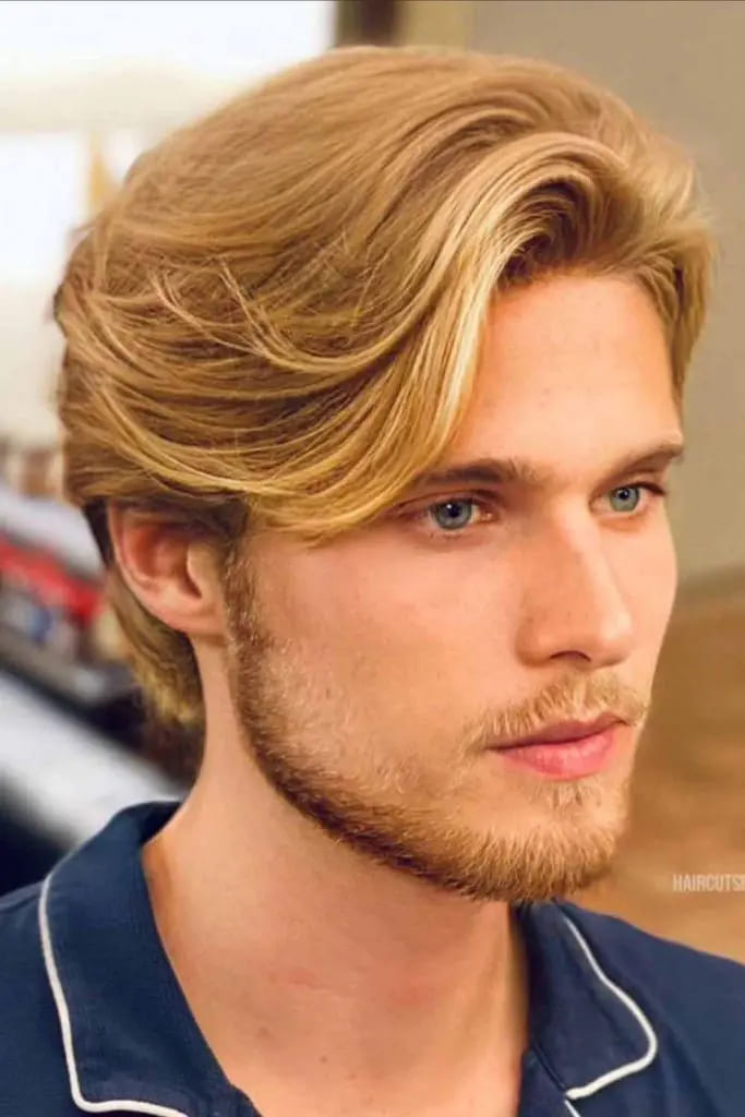 12 Flowy Haircut Ideas for Men 9 Golden Locks Flow