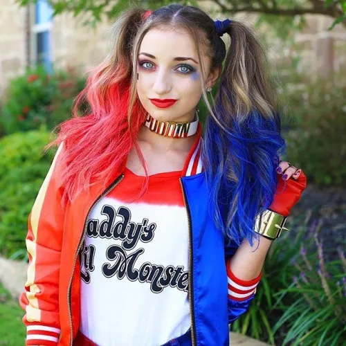 10 Stylish Halloween Hairstyles for Women 4 Harley Quinn Pigtails