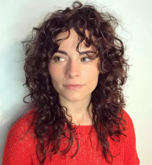 10 Latest Hairstyles for Naturally Curly Hair 10 Lived In Curly Brunette Shag 1