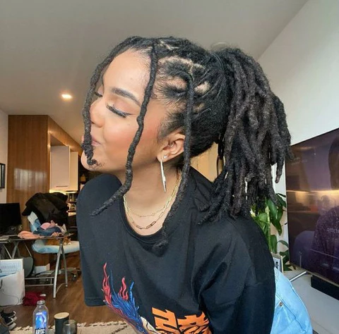 10 Faux Locs Hairstyle Ideas 8 Locs Ponytail
