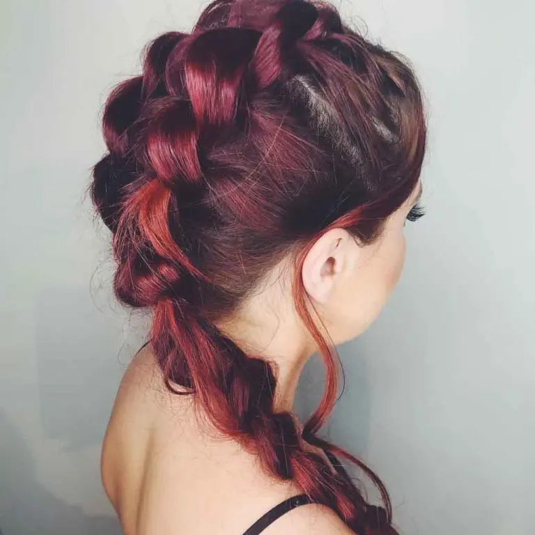 10 Gorgeous Dutch Braid Hairstyles 8 Long Dutch Braid Pony on Red Hair