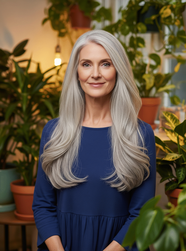 Long Flowing Silver Locks 5