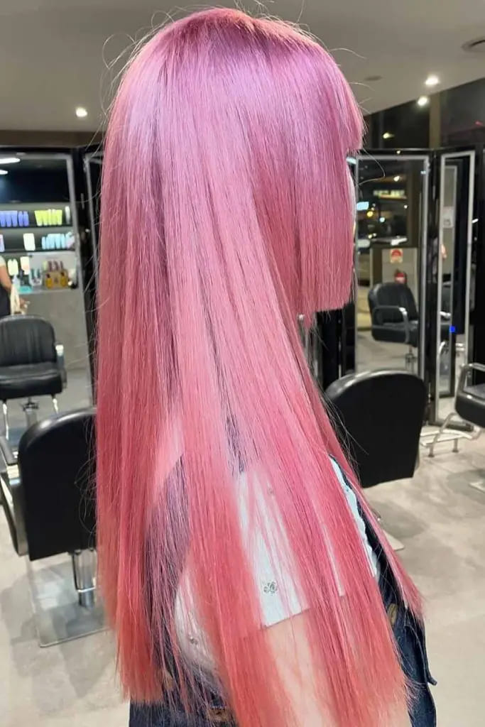 10 Sexy Hairstyles for Pink Hair 8 Long Pink Hime Cut