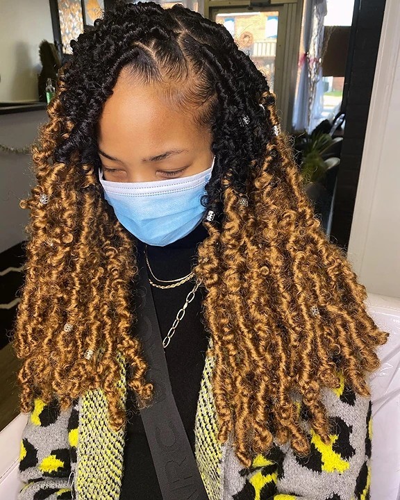 10 Butterfly Locs Hairstyle Ideas 8 Ombre Butterfly Locs
