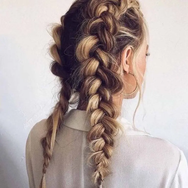 10 Sassy Hairstyles for Coachella 7 Pull Through Messy Dutch Braids 1