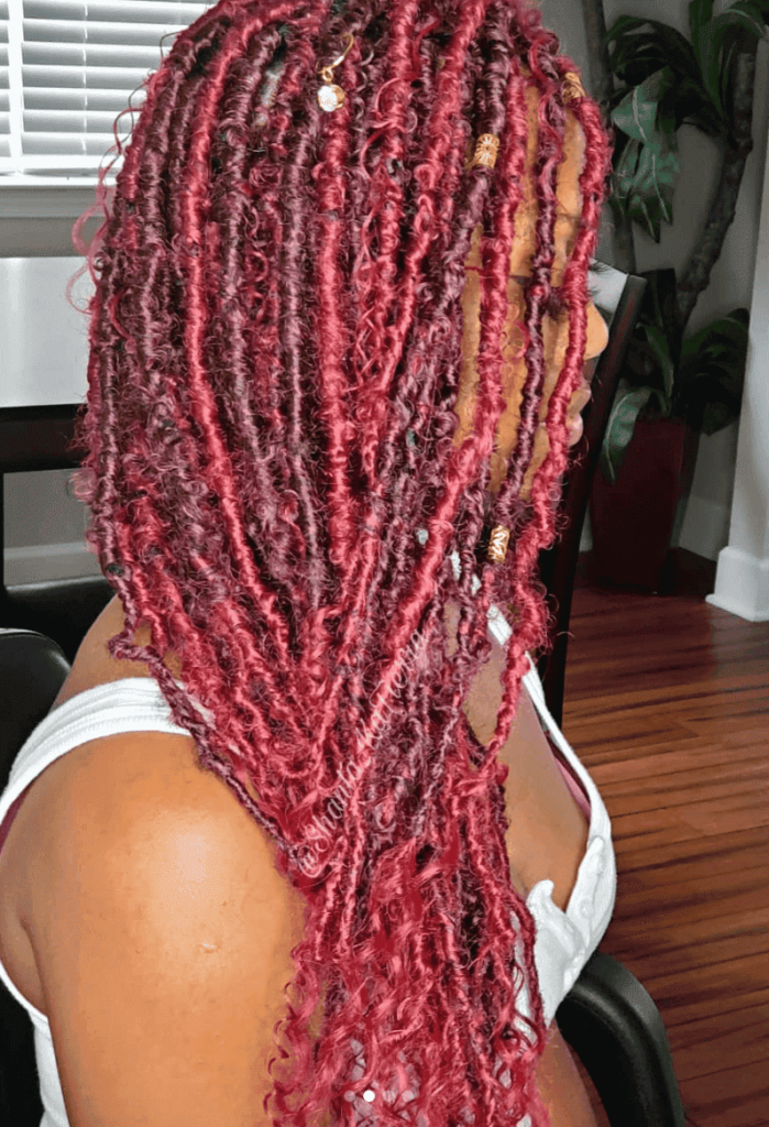10 Bohemian Locs Hairstyles for Women 9 Red Hue 699x1024 2