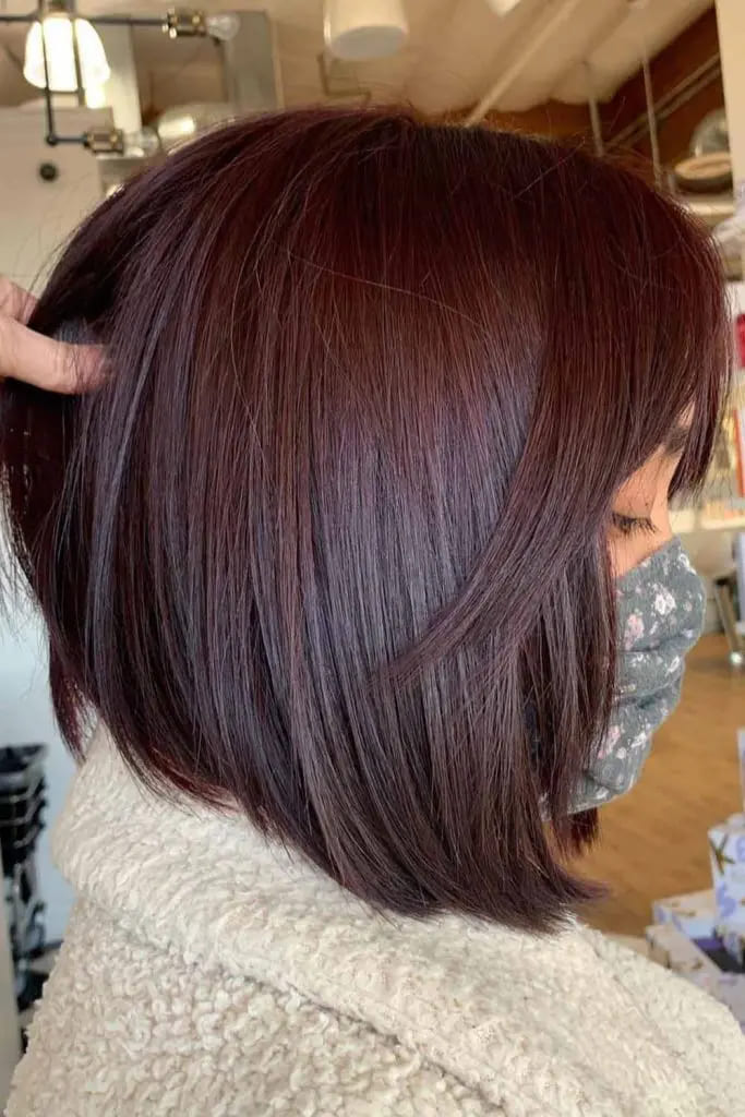 10 Amazing Fall Hair Color Ideas for Autumn 6 Rich Plum Bob