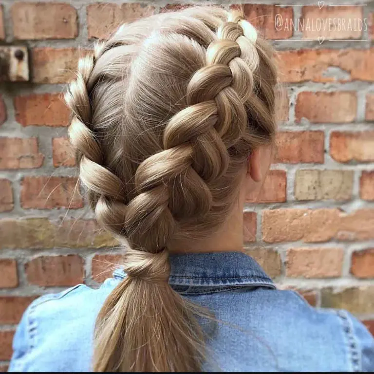 10 Gorgeous Dutch Braid Hairstyles 4 Side Dutch Braids Ponytail on Blonde Hair