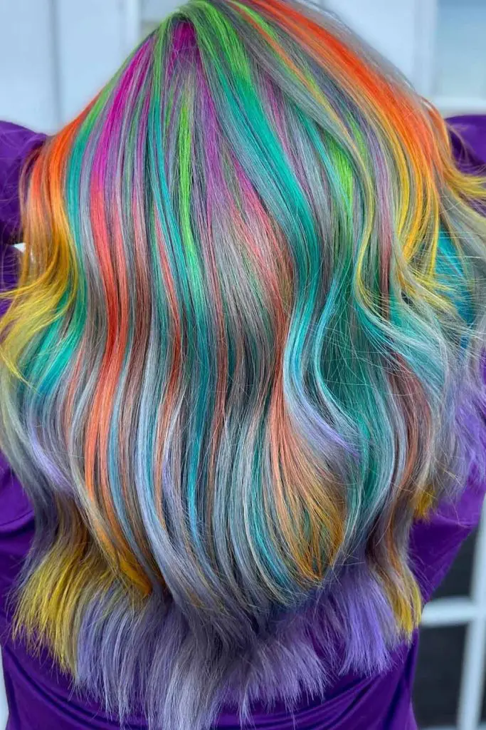 12 Bold Hair Dye Ideas for Women 2 Tie Dye Design Rainbow Hair