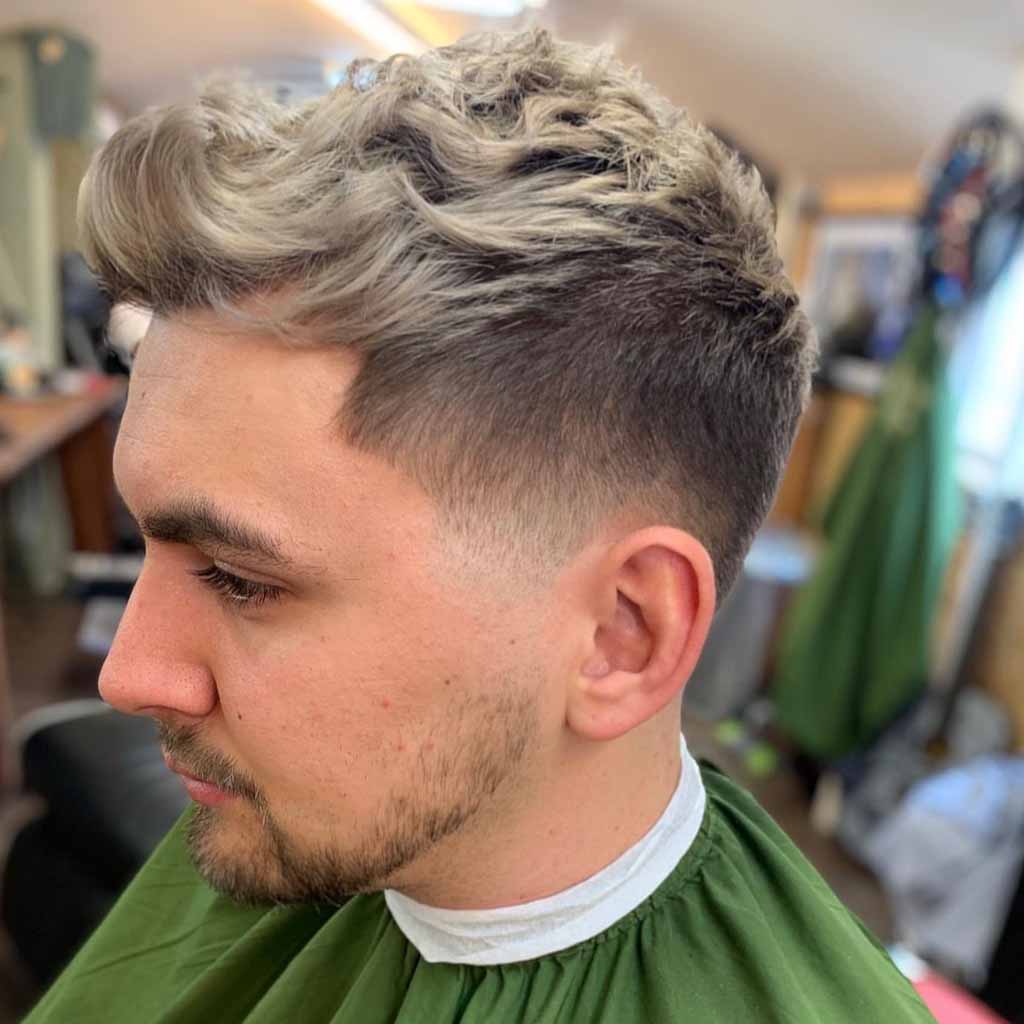 15 Modern Temple Fade Haircuts for Men! 2 Blonde Subtle Temple Fade