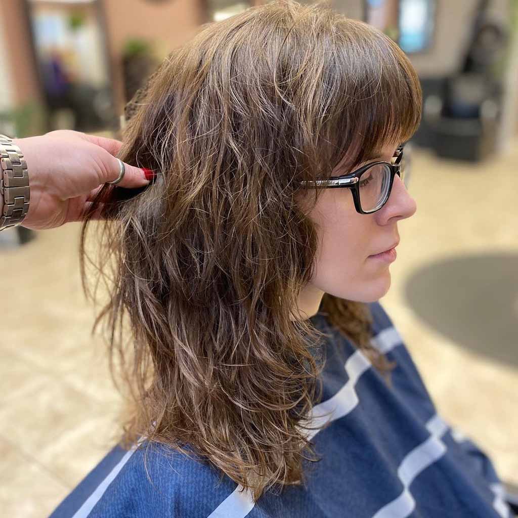 20 Classic Gypsy Shag Hairstyles! 3 Little Gypsy Shag With Balayage and Blunt Bangs