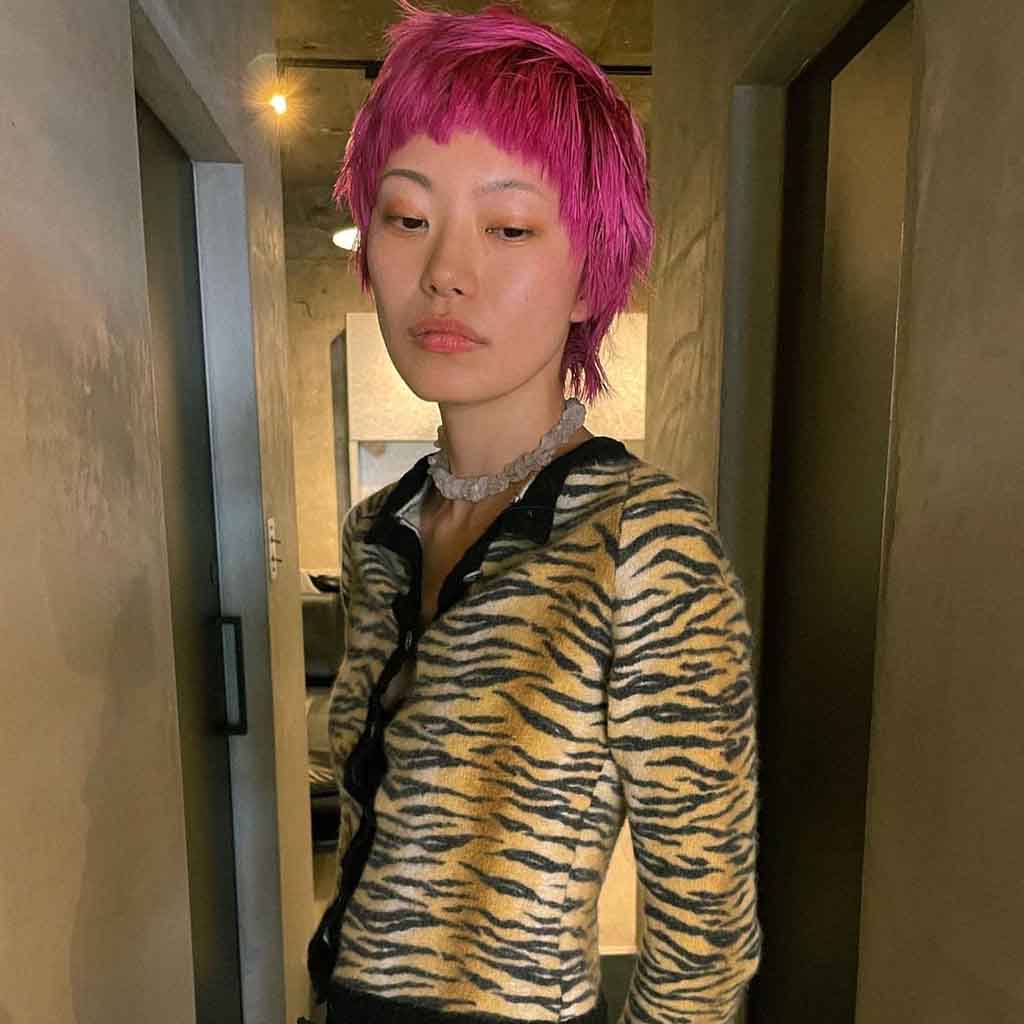 15 Very Short Hairstyles for You to Try! 4 Very Short Pink Shag Cut with Asymmetric Micro Bangs