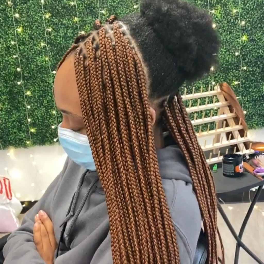 15 Fashionable Tucked Hairstyles! 8 Tucked Small Box Braids