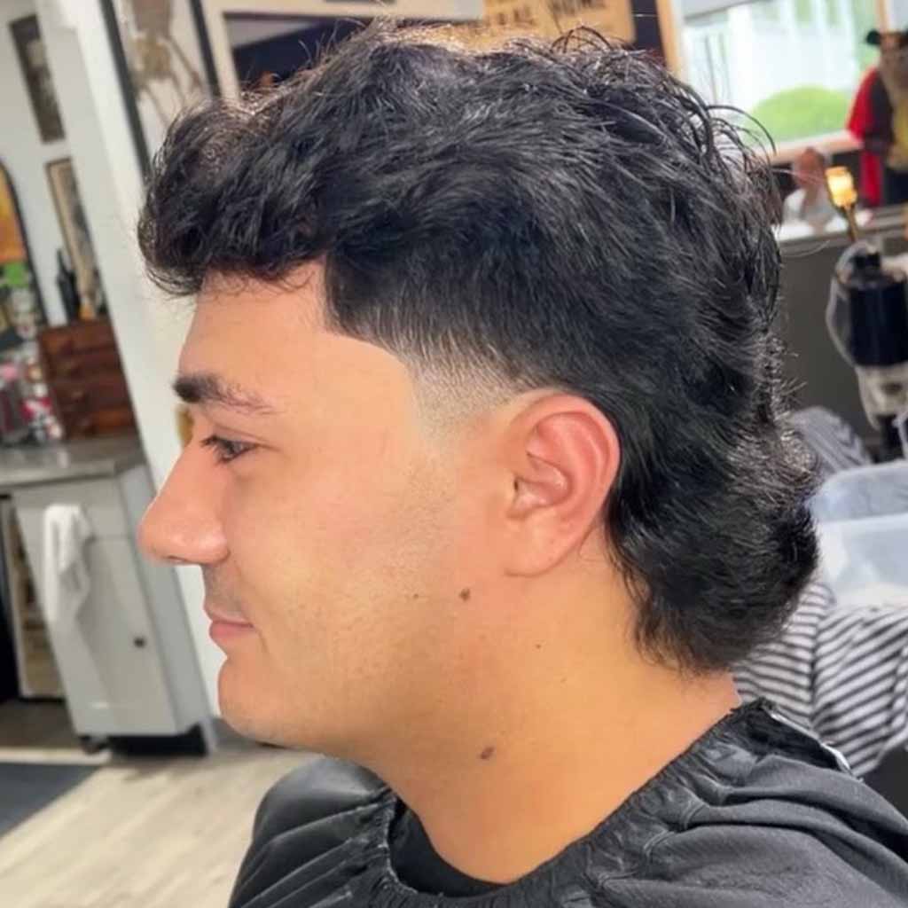 15 Modern Temple Fade Haircuts for Men! 8 Black Mullet With Temple Fade