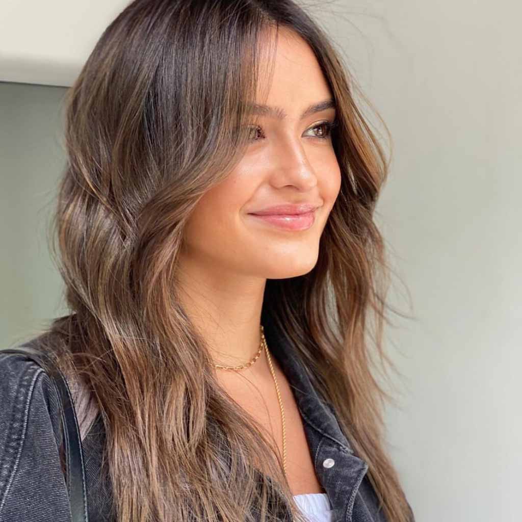 20 Bright Sun-Kissed Brunette Hair Ideas! 9 Ombre Balayage on Long Hair With Face Framing Layers