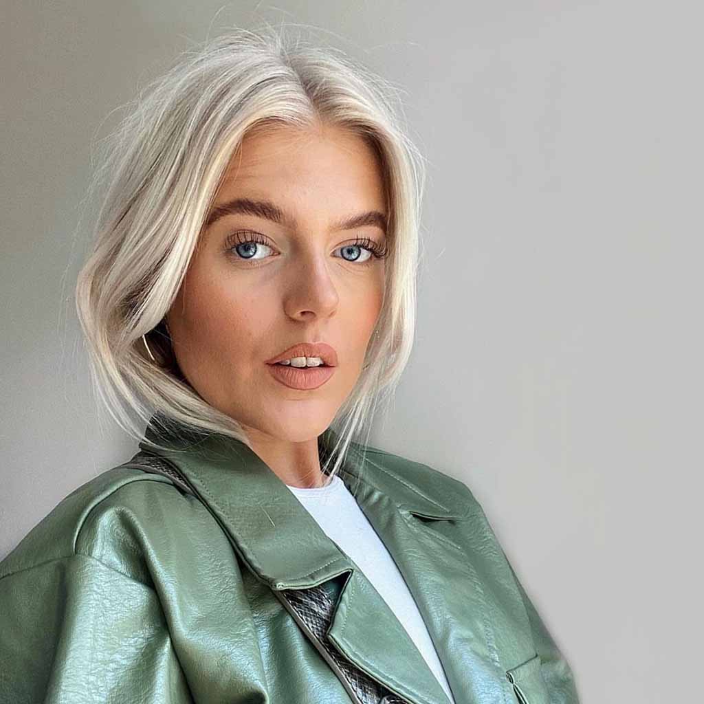 15 Fashionable Tucked Hairstyles! 11 Blonde Hair Tucked in a Jacket