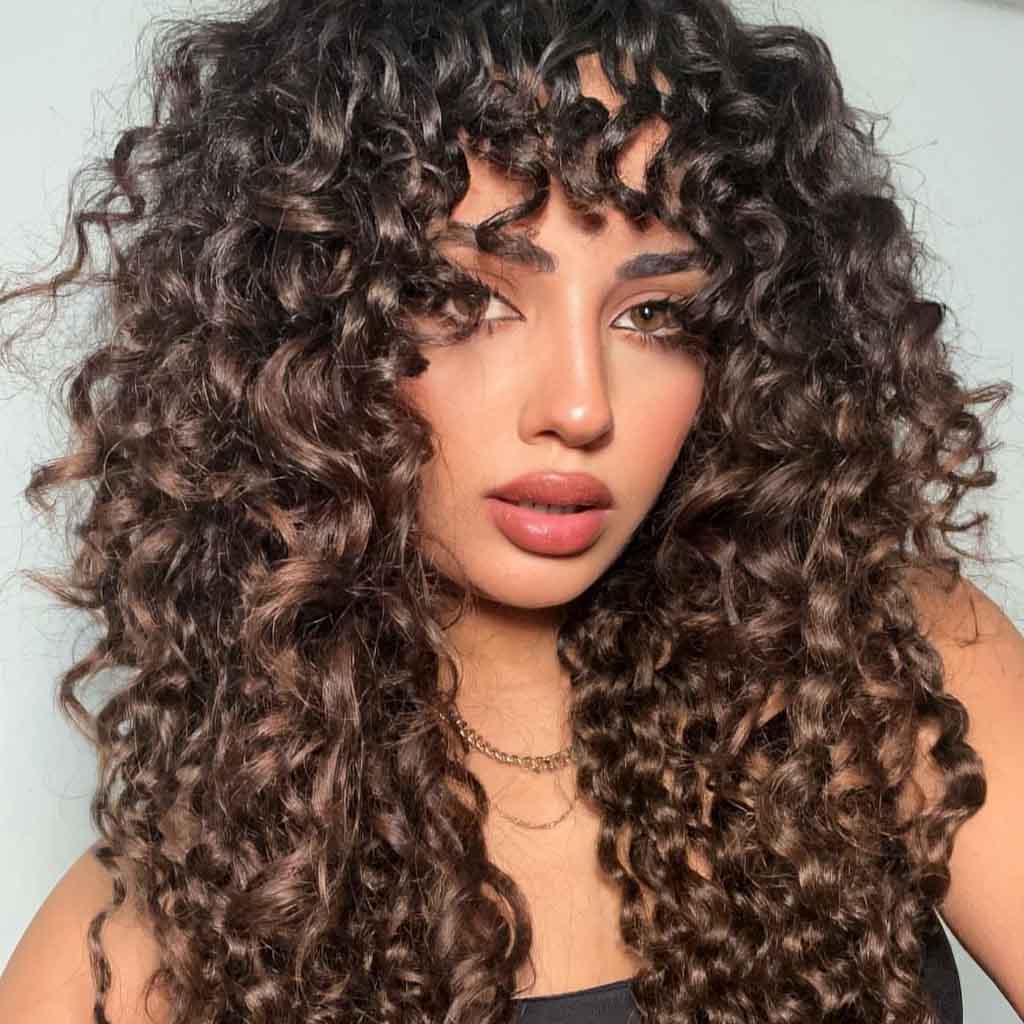 15 Fun Long Layered Hairstyles for Curly Hair! 13 Curly Layered Long Cut With Curly Bangs