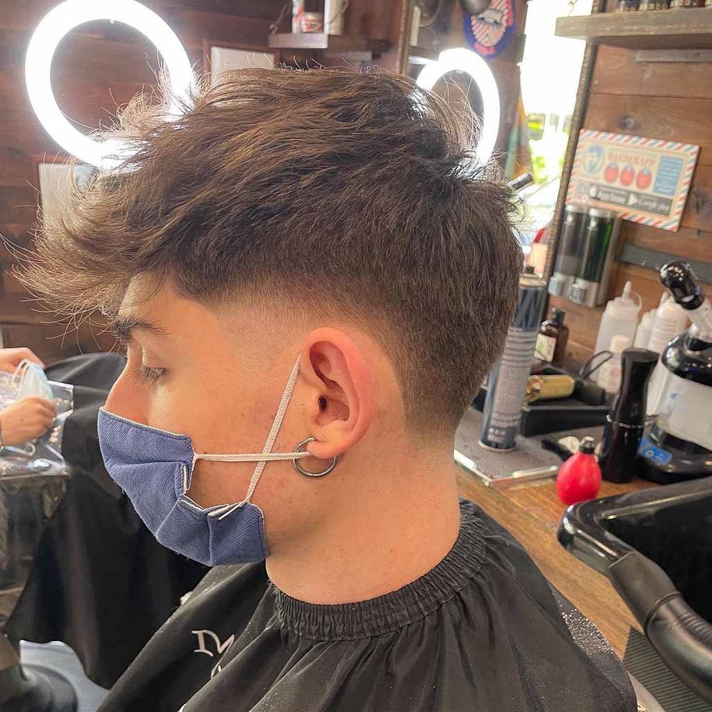 15 Modern Temple Fade Haircuts for Men! 15 Messy Medium Hair With Temple Fade