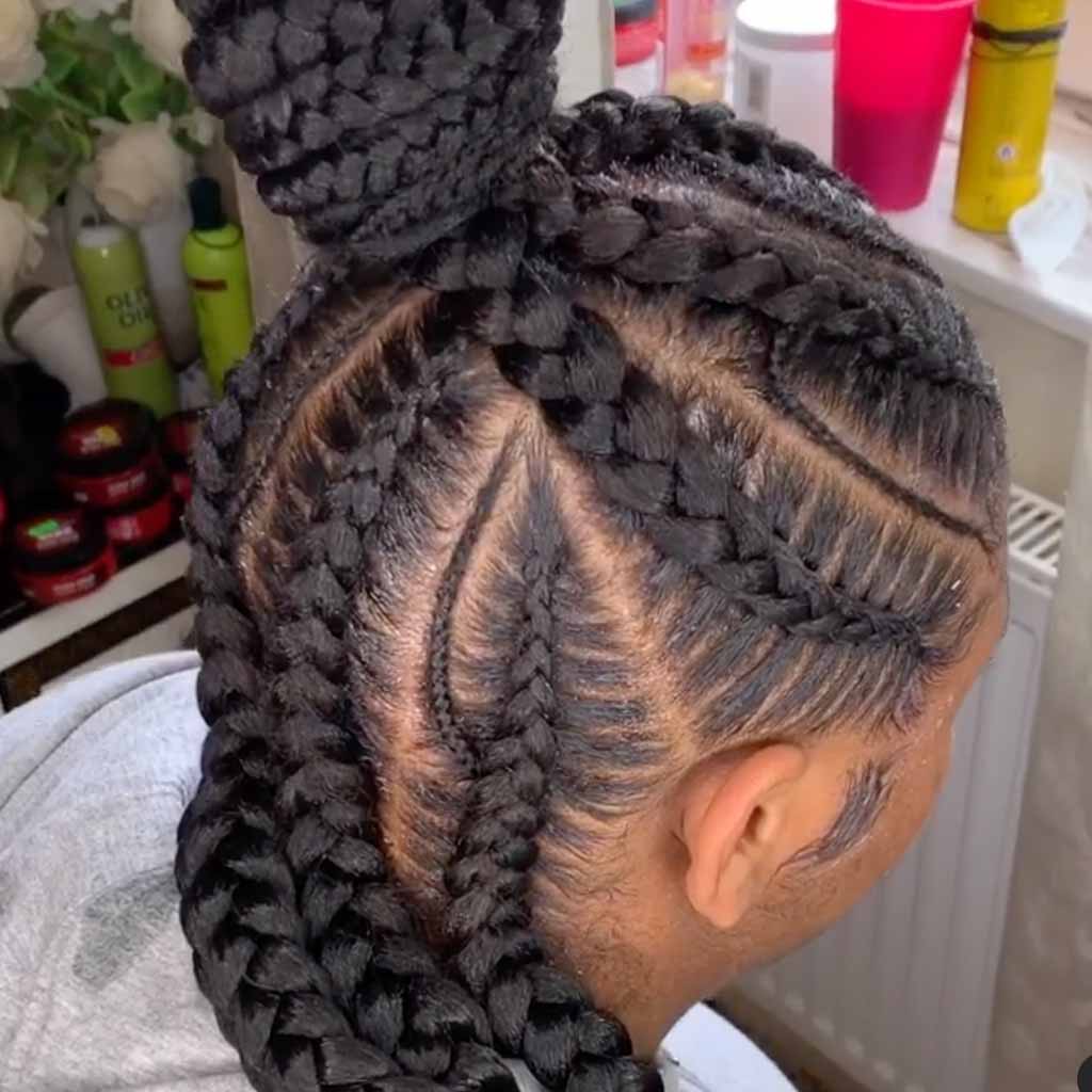 15 Majestic Options for Goddess Cornrows 2 Half-Up Half-Down Cornrow Braids