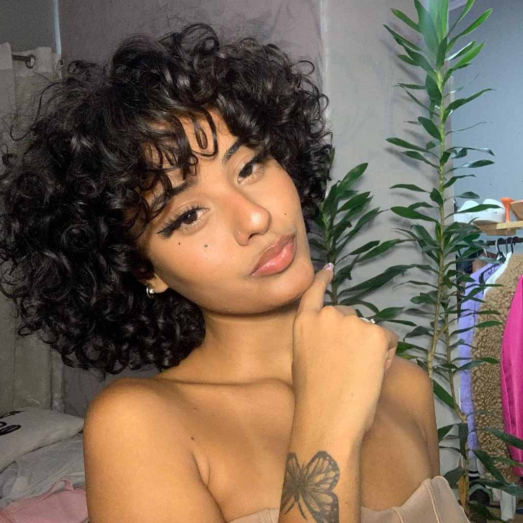 20 Playful Curly Hair Ideas! 3 Short Curly Bob Hair With Curly Bangs