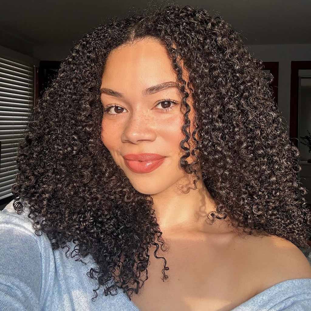 20 Playful Curly Hair Ideas! 5 Coiled Medium Length Layered Hair