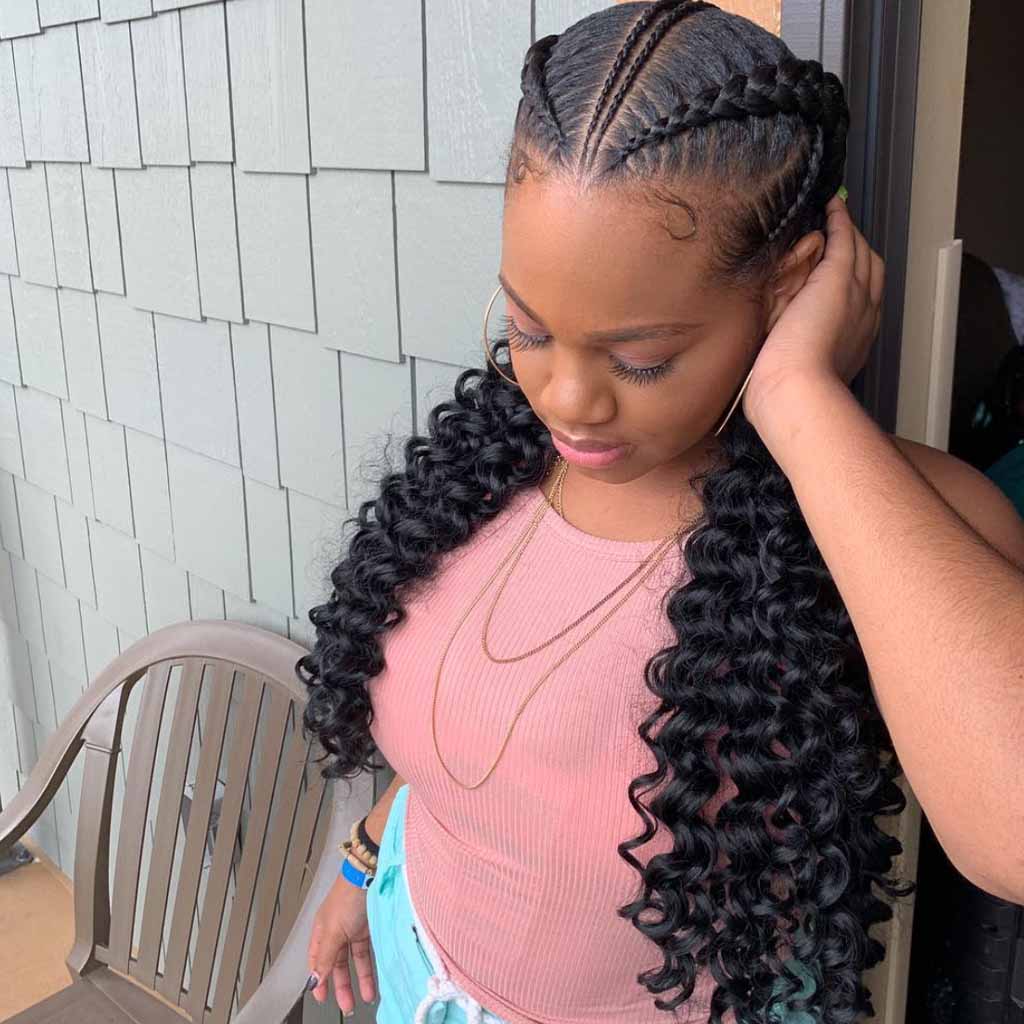 15 Majestic Options for Goddess Cornrows 8 Long Curly Pigtail With Goddess Cornrows