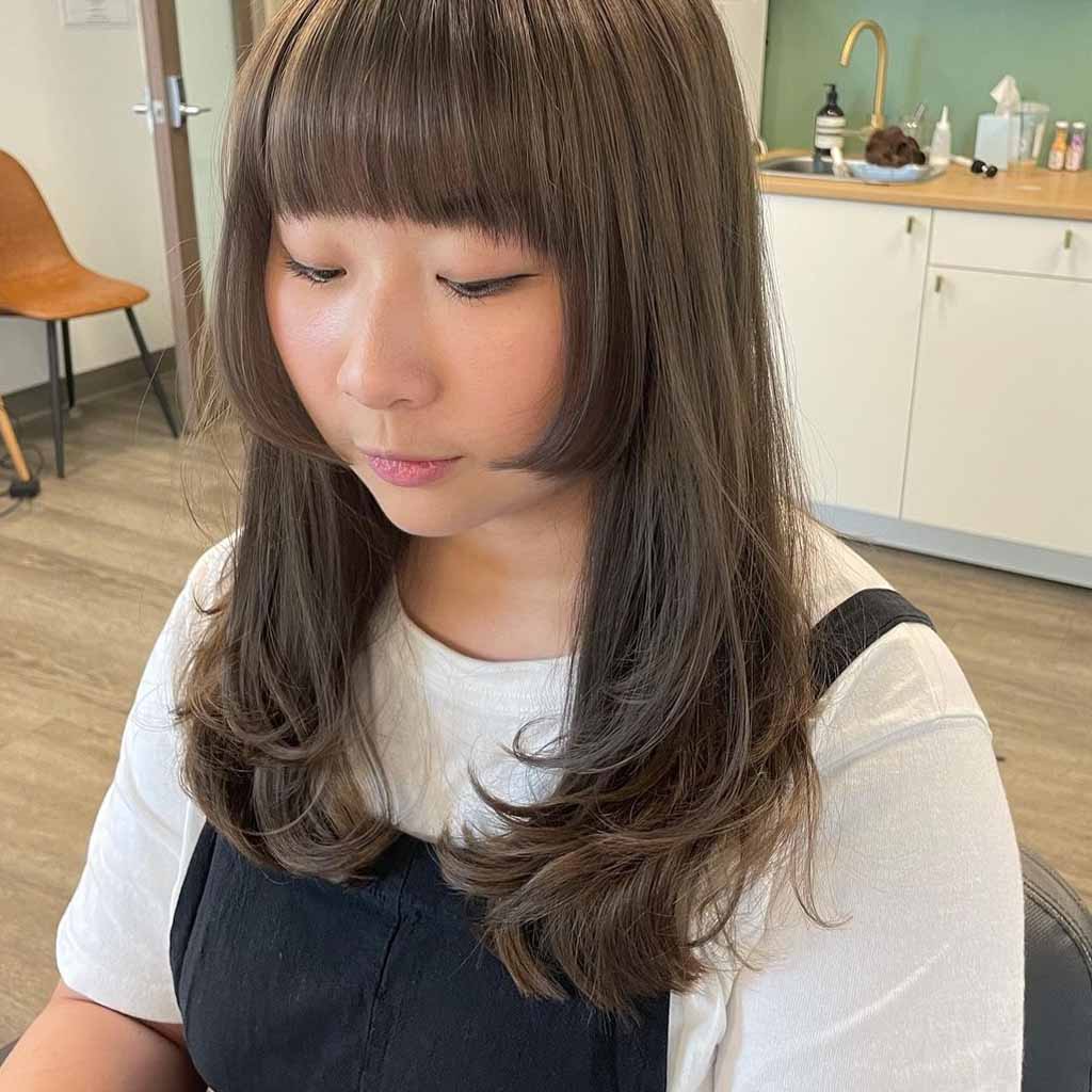15 Stylish Hime Haircut Ideas! 13 Milk Tea Beige Hime Cut