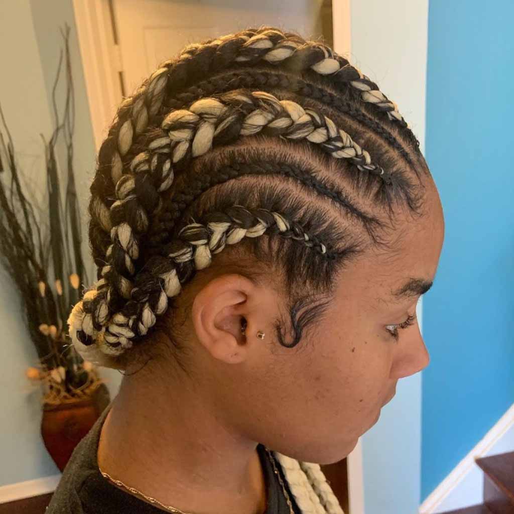 15 Majestic Options for Goddess Cornrows 13 Slicked Back Blonde Black Cornrows