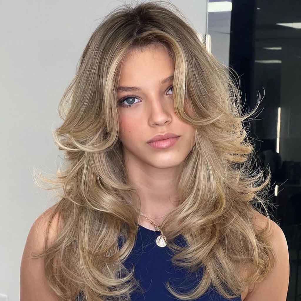15 Retro 90s Blowout Hairstyles! 13 90s Blonde Blowout Layered Hair