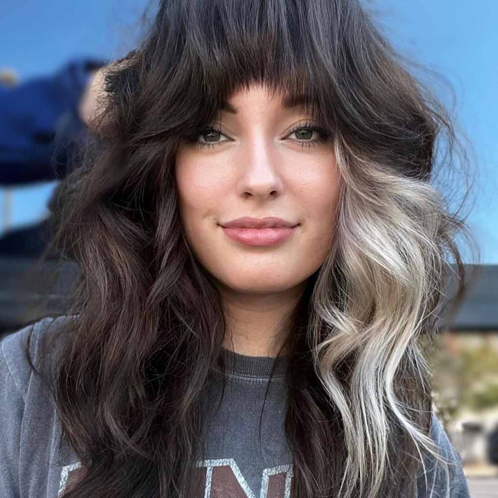 15 Intense Emo Shag Haircuts! 15 Long Wavy Black and Platinum Emo Shag Hairstyle