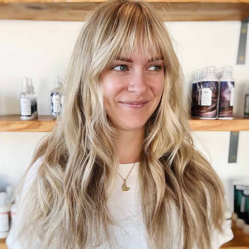  Wispy Fringe Cut With Babylights and Lots of Layers