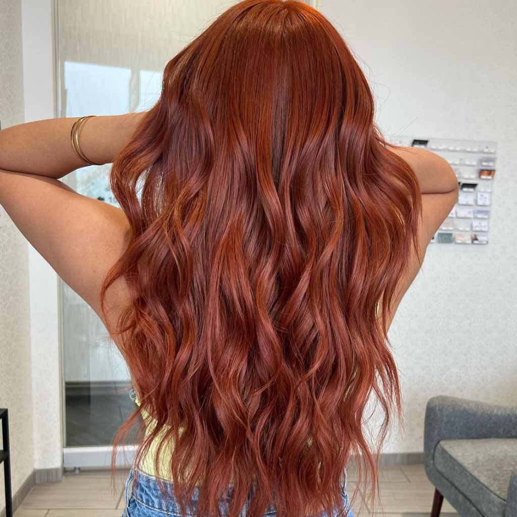 15 Spicy Hairstyles for Ginger Brown Hair! 5 Long Wavy Ginger Brown Balayage