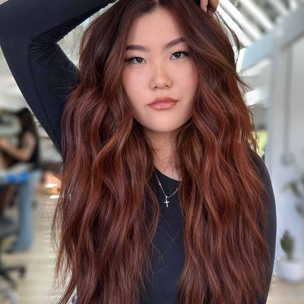 15 Spicy Hairstyles for Ginger Brown Hair! 7 Long Brown Hair With Ginger Highlights