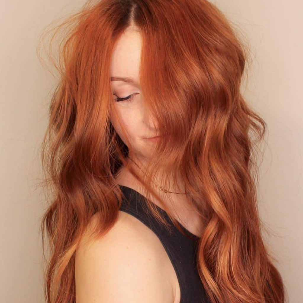 15 Spicy Hairstyles for Ginger Brown Hair! 11 Messy Brown Hair With Ginger Highlights and Face Layers