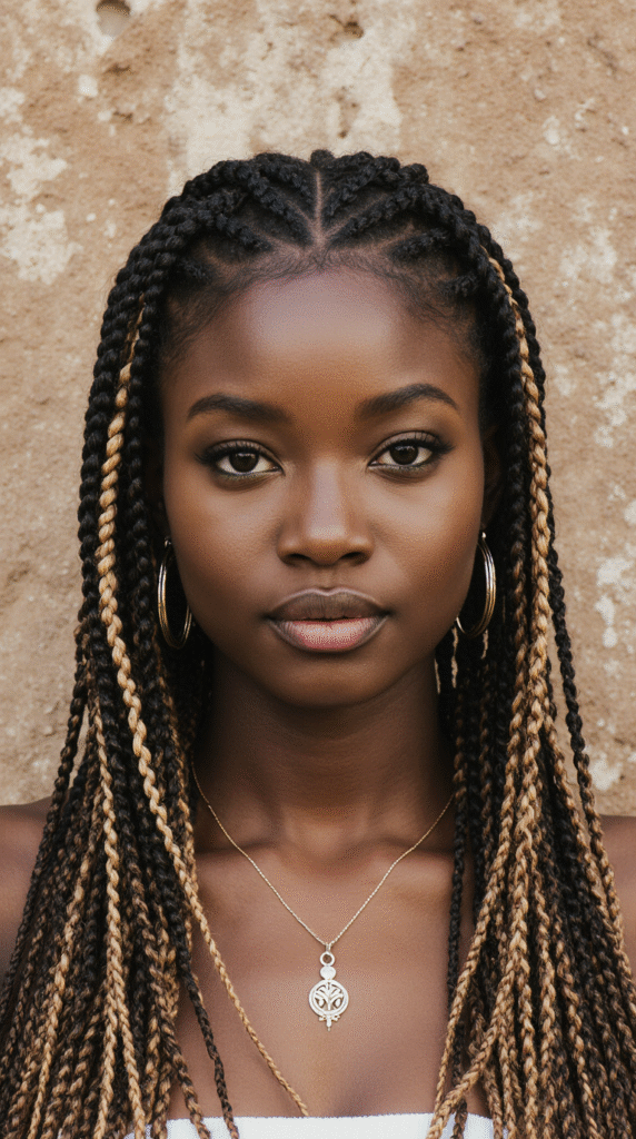 20 Peekaboo Highlights for Black Women 10 a beautiful cute young black woman with twisted braids styled neatly featuring blonde and brown hig 6abnyq4bgbr2si2prg33 2