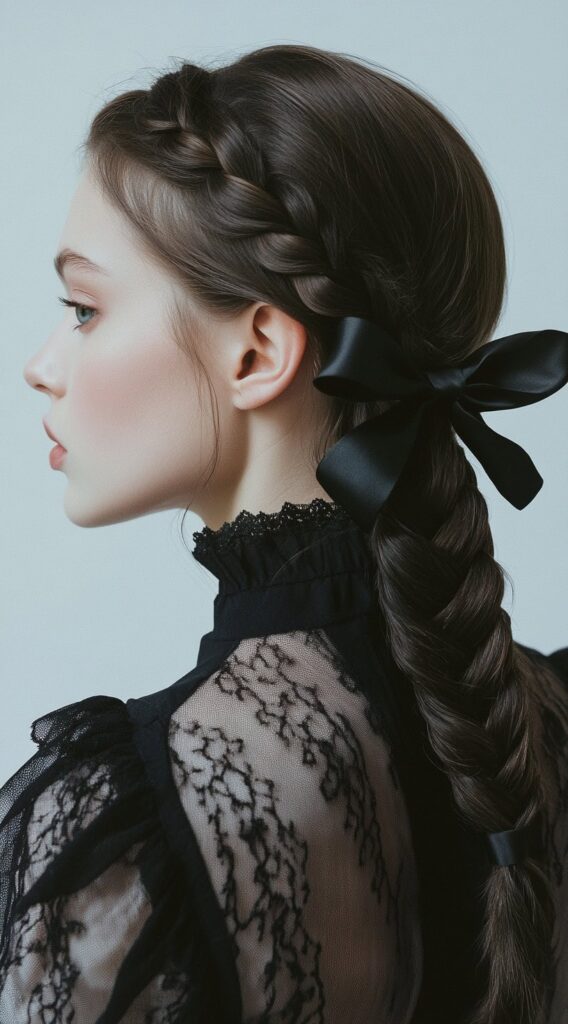 25 Best Bow Hairstyles 25 braided crown with low braid and bow