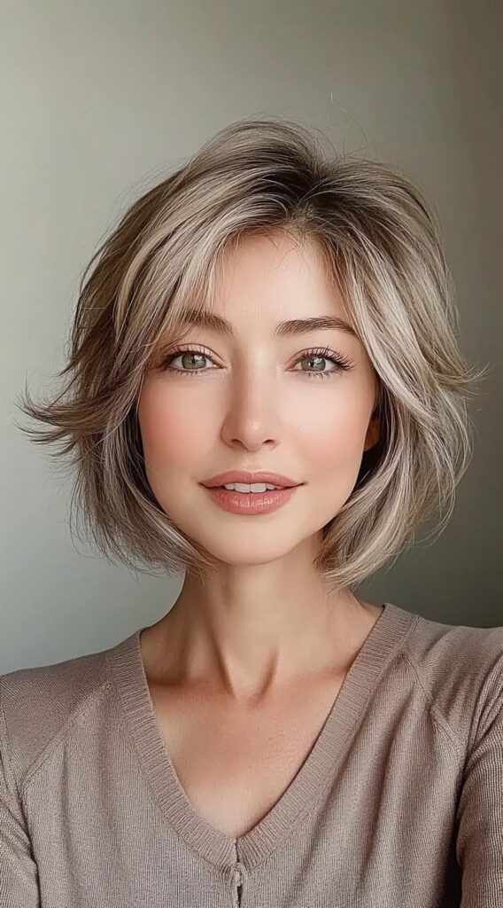 28 Short Hairstyles for Thin Hair: Stunning Ideas to Boost Volume and Style 27 layered french bob with flipped out ends