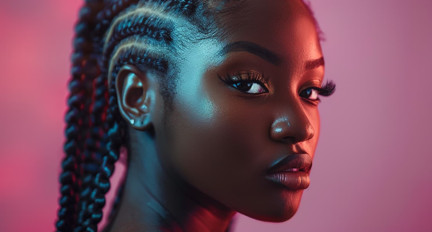 muskan9031 photograph of a beautiful african woman with thick c 445699e5 0bb6 485f 843f e51ae4430ecd