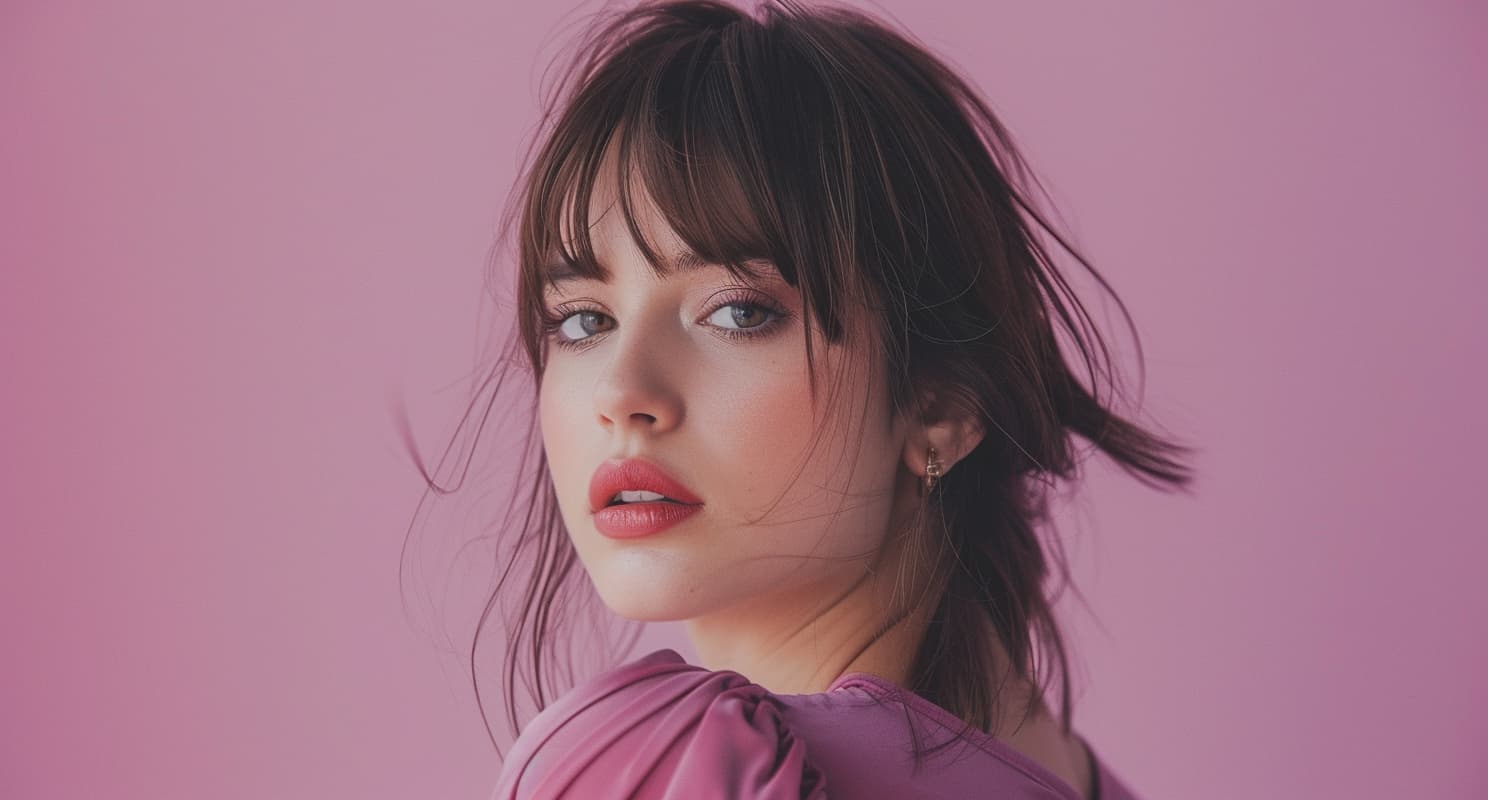 muskan9031 photograph of a beautiful woman with wispy bangs cin 9c7ce461 e25b 430e b440 3c22c3ea7818